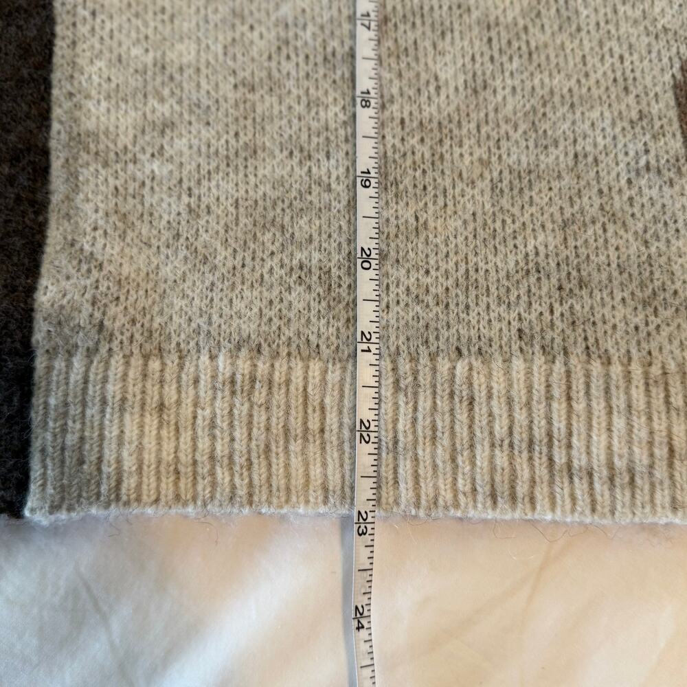 Lucky Brand Long Sleeve Horse Shawl Cardigan Neutral Brown NWT - Picture 8 of 10